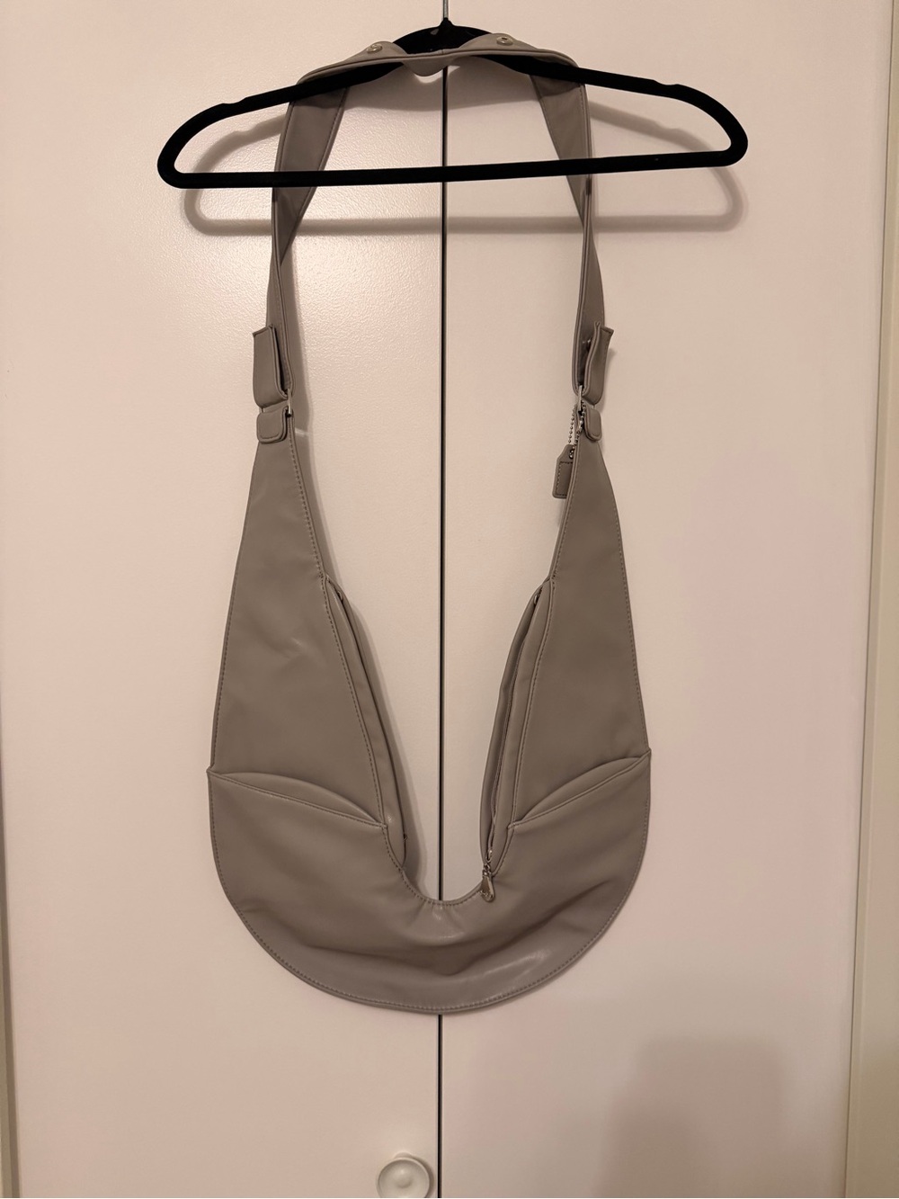 Sash Shoulder Bag in Light Gray